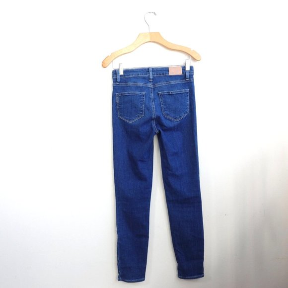 Skinny Jeans Women 26 Denim Ankle Crop Ultra Skinny Mid Rise Hoxton PAIGE Y2K - Picture 6 of 10